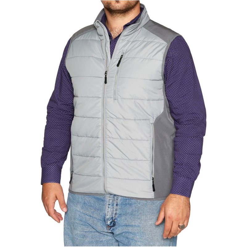 Justin | Men's Puffer Vest-Grey