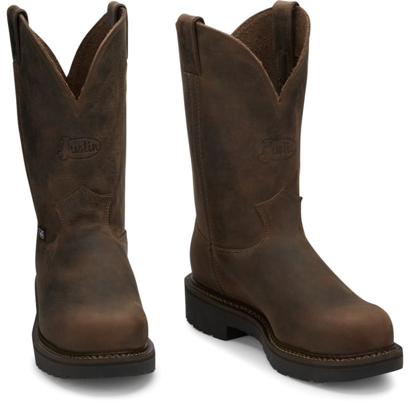 Justin | Men's Balusters Steel Toe Bay Gaucho - Click Image to Close