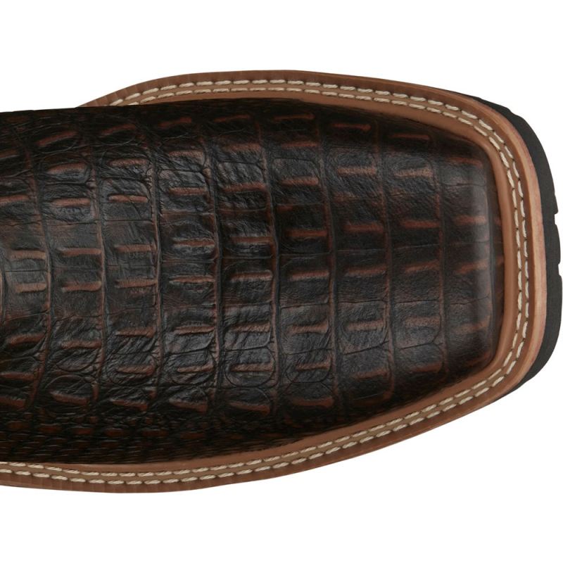 Justin | Men's Derrickman Comp Toe Brown Croc Print