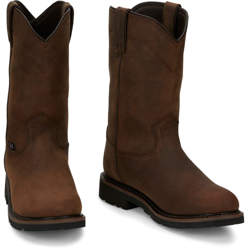 Justin | Men's Drywall Whiskey Brown - Click Image to Close