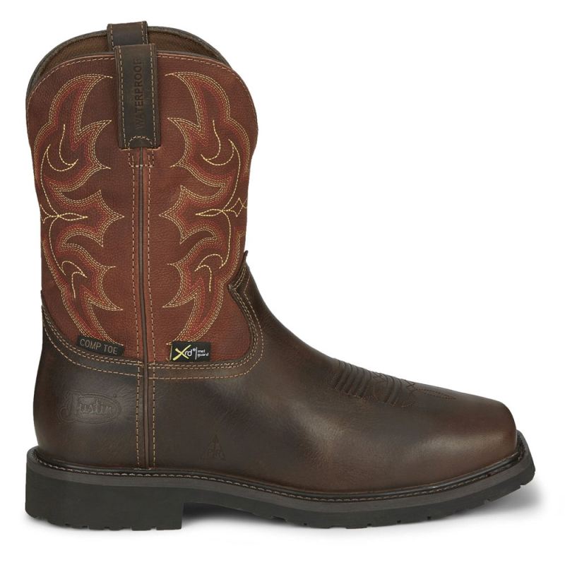 Justin | Men's Ricochet Comp Toe Dark Brown