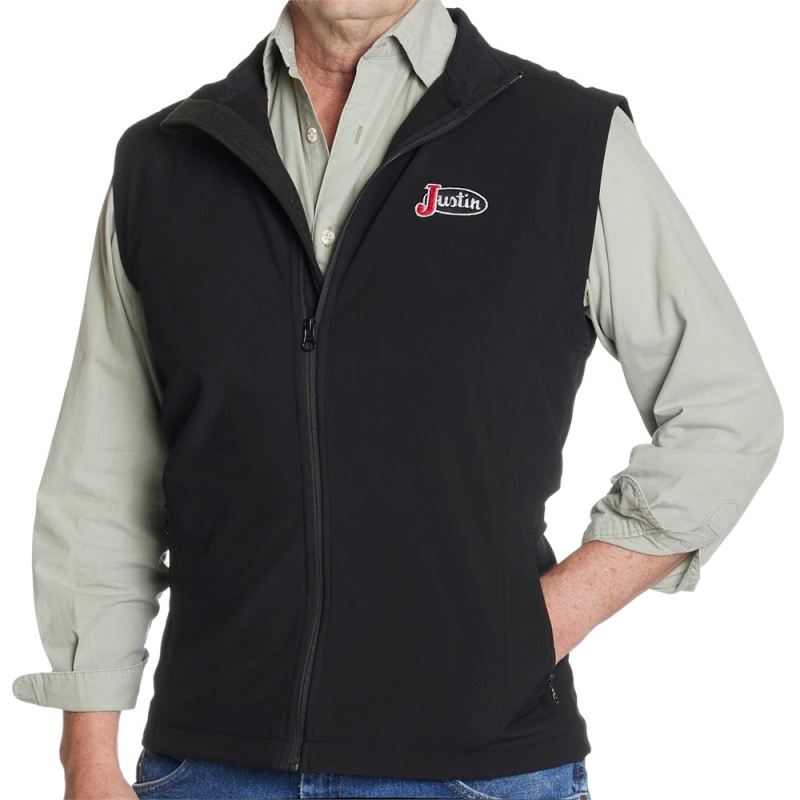 Justin | Men's Laminated Vest-Brown - Click Image to Close