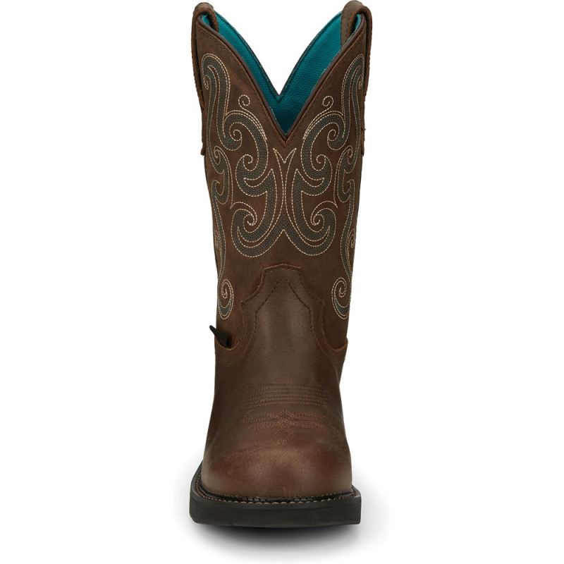 Justin | Women's Tasha Steel Toe Brown