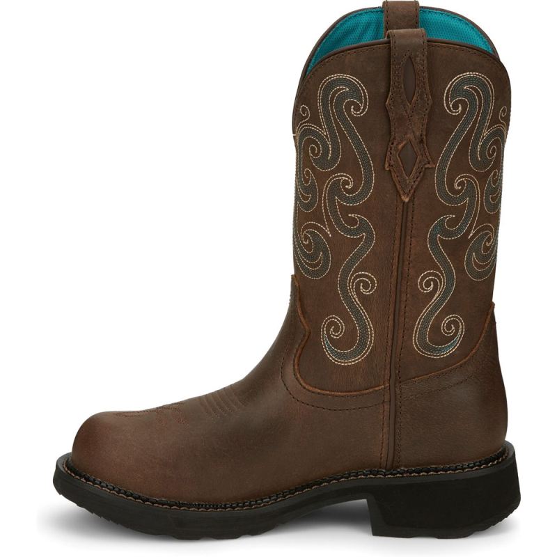 Justin | Women's Tasha Steel Toe Brown