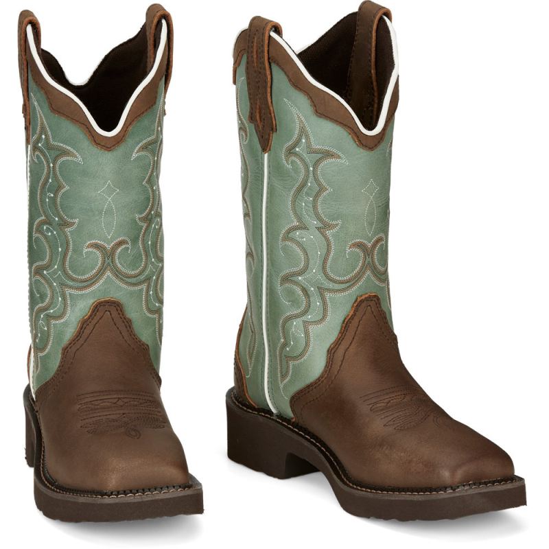 Justin | Women's Raya Distressed Brown - Click Image to Close