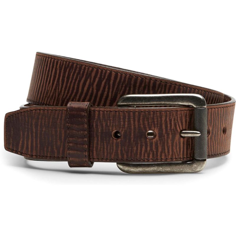 Justin | Men's Brown Bomber Belt Brown - Click Image to Close