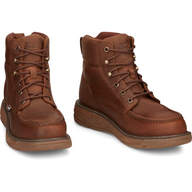 Justin | Men's Rush Nano Comp Toe Brown