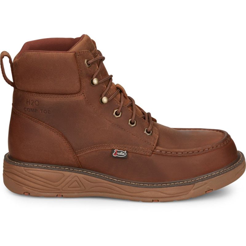 Justin | Men's Rush Nano Comp Toe Brown