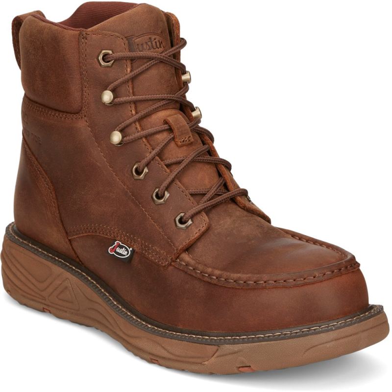 Justin | Men's Rush Nano Comp Toe Brown