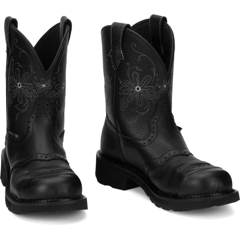 Justin | Women's Wanette Steel Toe Black - Click Image to Close