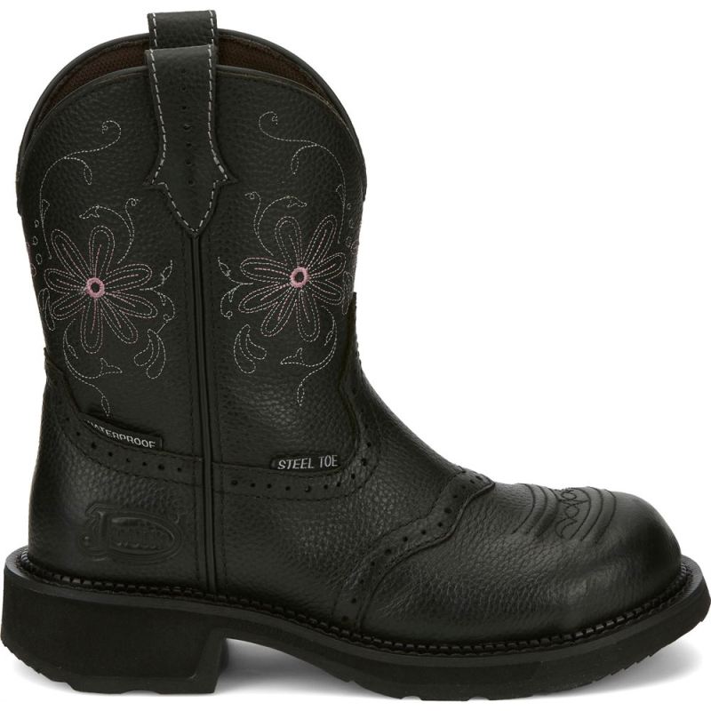 Justin | Women's Wanette Steel Toe Black