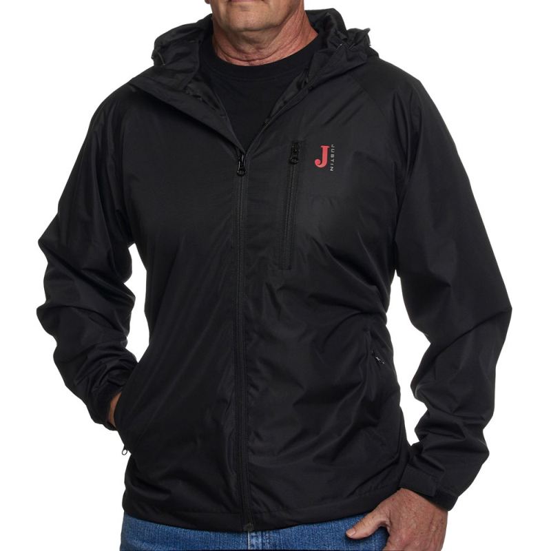 Justin | Men's Rain Jacket-Black