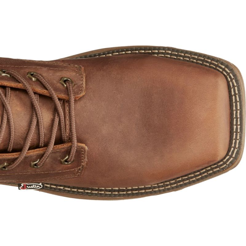 Justin | Men's Rush Nano Comp Toe Barley Brown