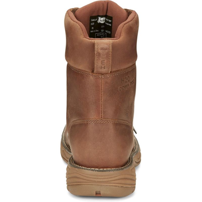 Justin | Men's Rush Nano Comp Toe Barley Brown