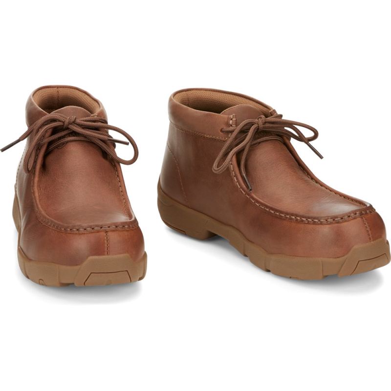 Justin | Men's Cappie Aluminum Toe Brown