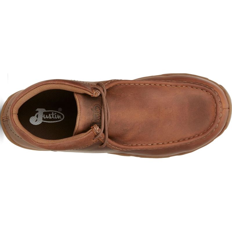 Justin | Men's Cappie Aluminum Toe Brown