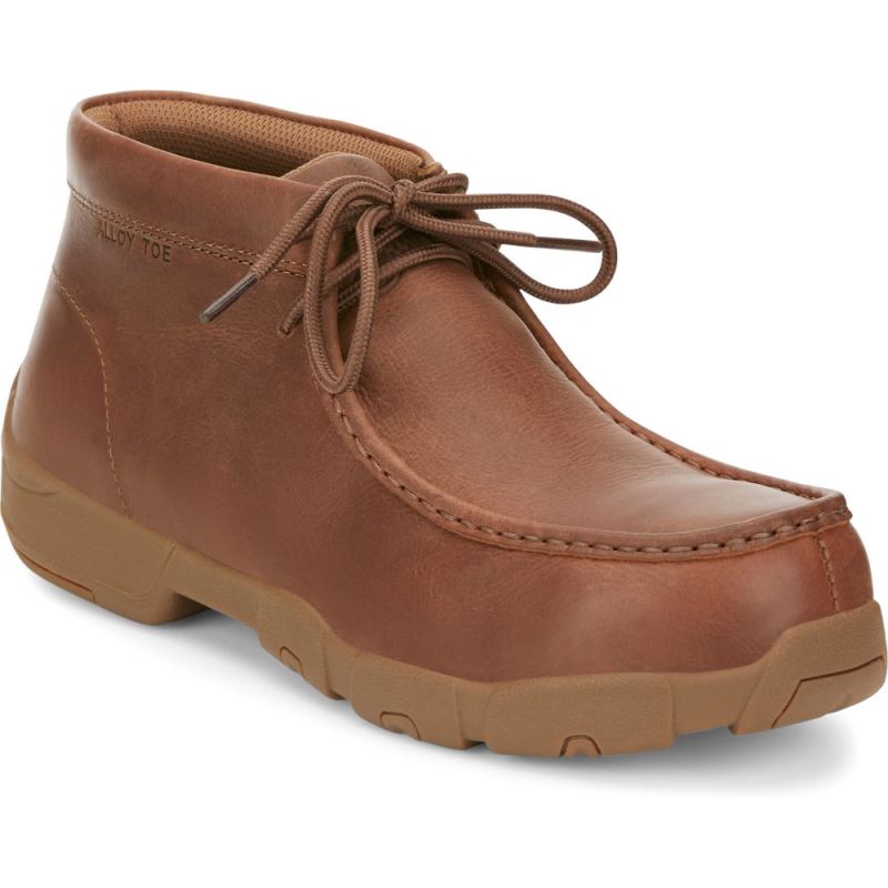 Justin | Men's Cappie Aluminum Toe Brown