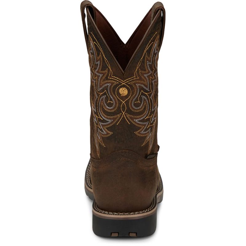 Justin | Men's Fireman Distressed Brown