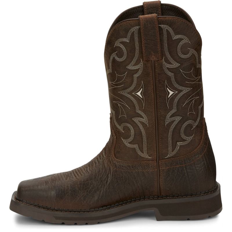 Justin | Men's Amarillo Steel Toe Aged Brown