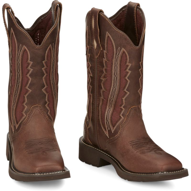 Justin | Women's Paisley Brown - Click Image to Close