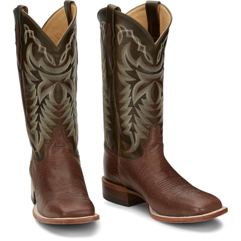 Justin | Men's Pascoe Smooth Ostrich Kango Cowboy - Click Image to Close