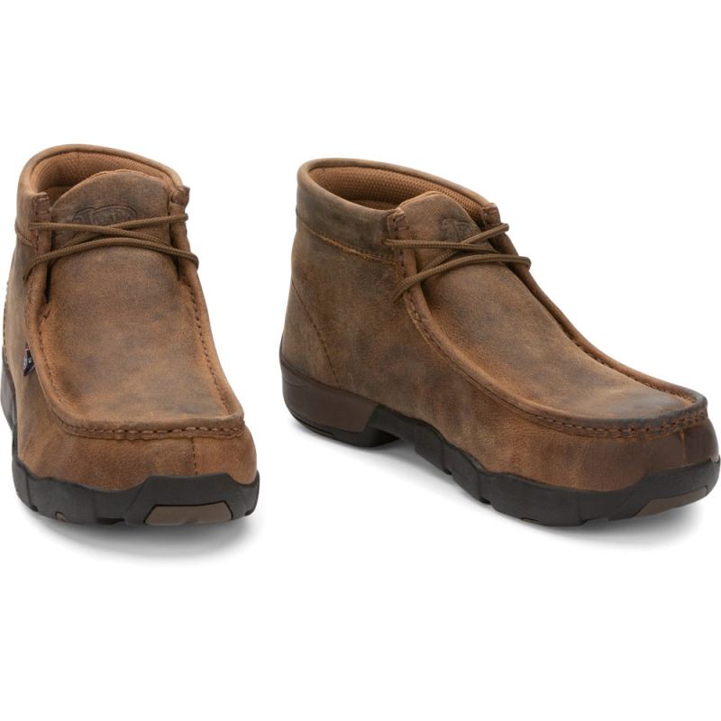 Justin | Men's Cappie Steel Toe Brown - Click Image to Close