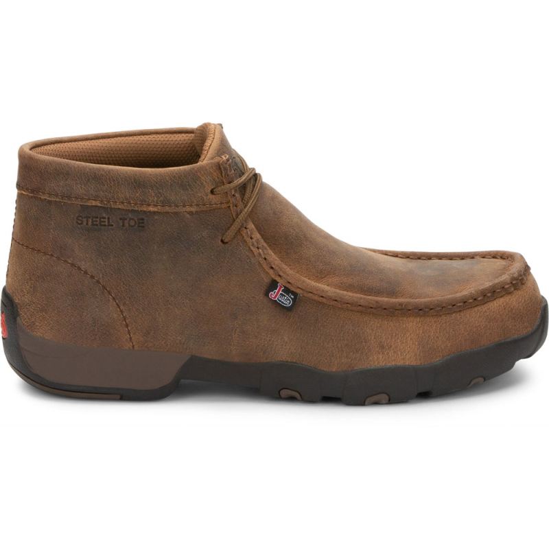 Justin | Men's Cappie Steel Toe Brown