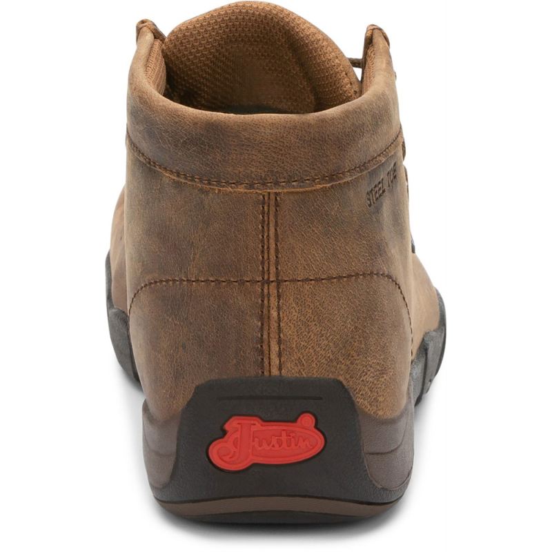 Justin | Men's Cappie Steel Toe Brown