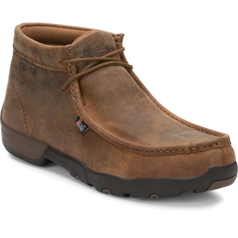 Justin | Men's Cappie Steel Toe Brown