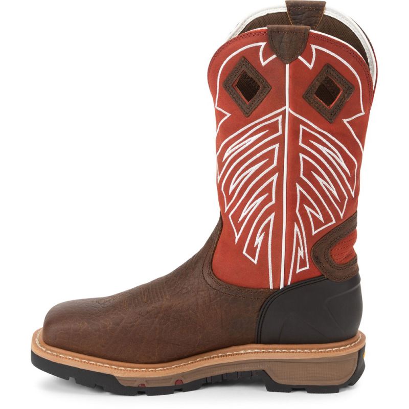 Justin | Men's Roughneck Steel Toe Walnut Brown