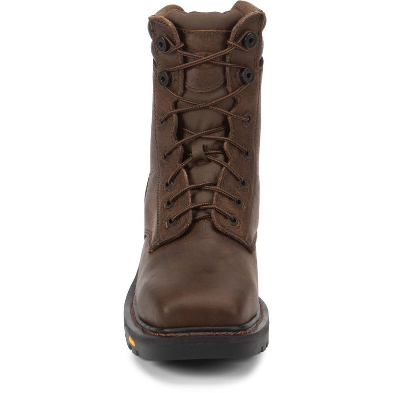 Justin | Men's Pipefitter Steel Toe Chocolate Brown