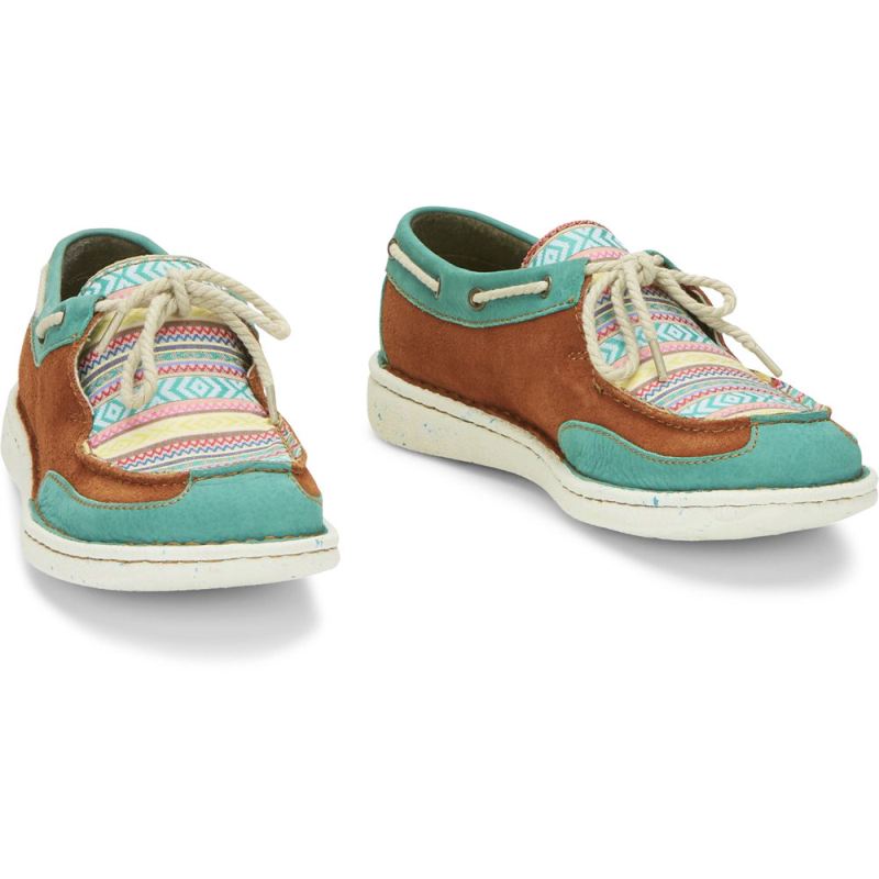 Justin | Women's Boatie Turquoise - Click Image to Close