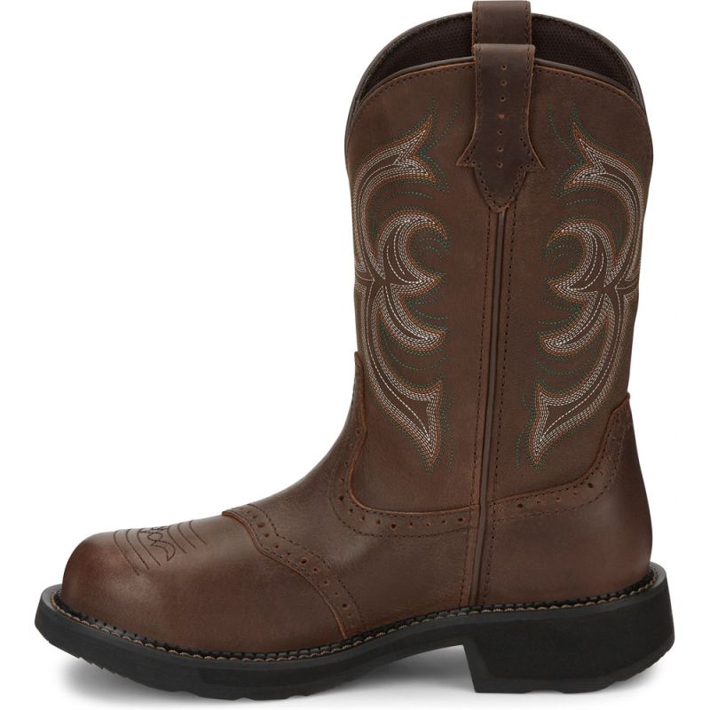 Justin | Women's Wanette Steel Toe Aged Bark