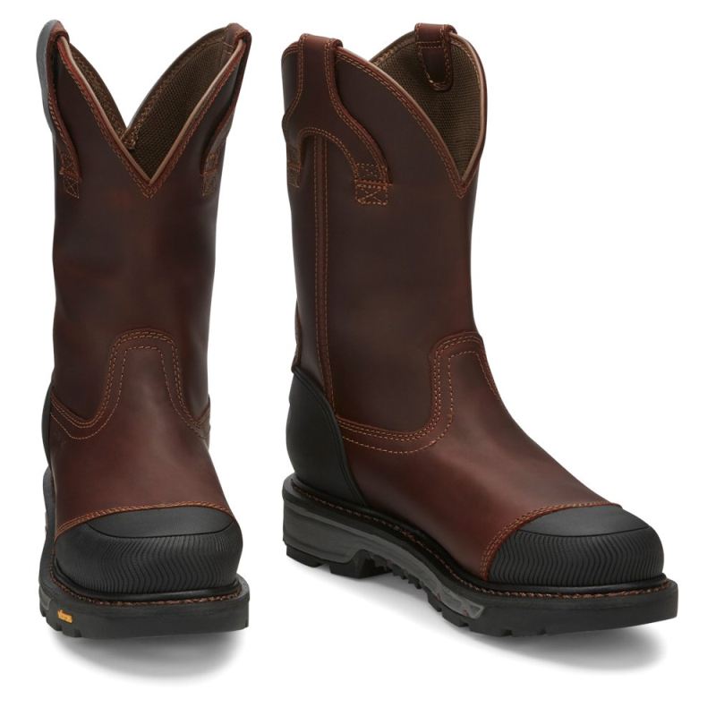 Justin | Men's Warhawk Nano Comp Toe Chestnut - Click Image to Close