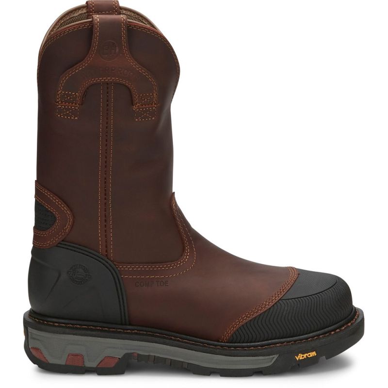 Justin | Men's Warhawk Nano Comp Toe Chestnut