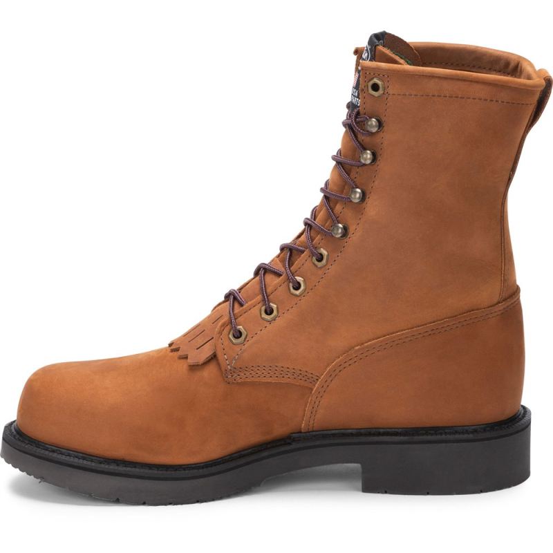 Justin | Men's Cargo Steel Toe Chestnut Brown