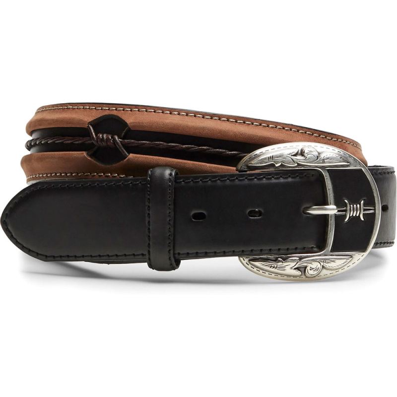 Justin | Men's Black/Copper Fenced In Belt Black - Click Image to Close