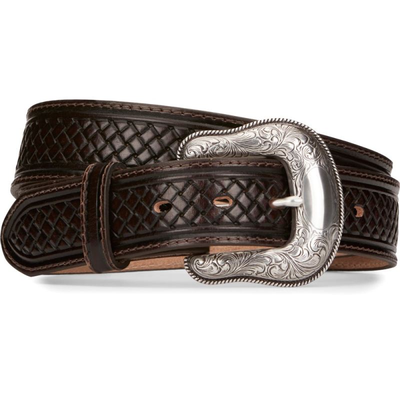 Justin | Men's Colman Belt Chocolate Brown