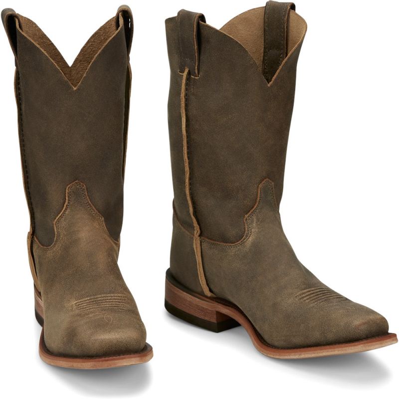 Justin | Men's Ryder Distressed Brown - Click Image to Close