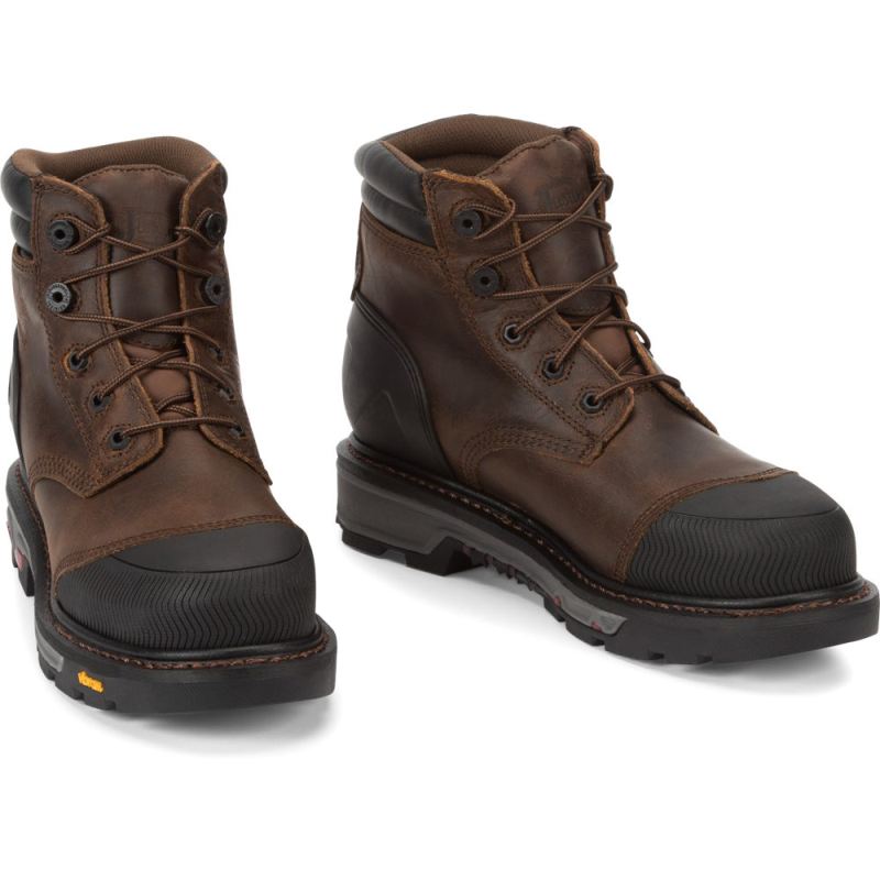 Justin | Men's Warhawk Nano Comp Toe Whiskey Brown - Click Image to Close