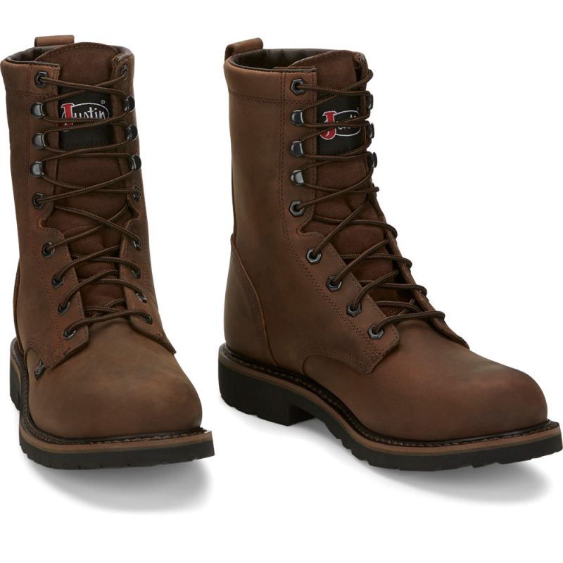 Justin | Men's Drywall Steel Toe Brown