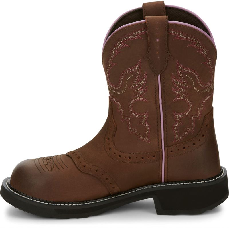 Justin | Women's Wanette Steel Toe Aged Bark