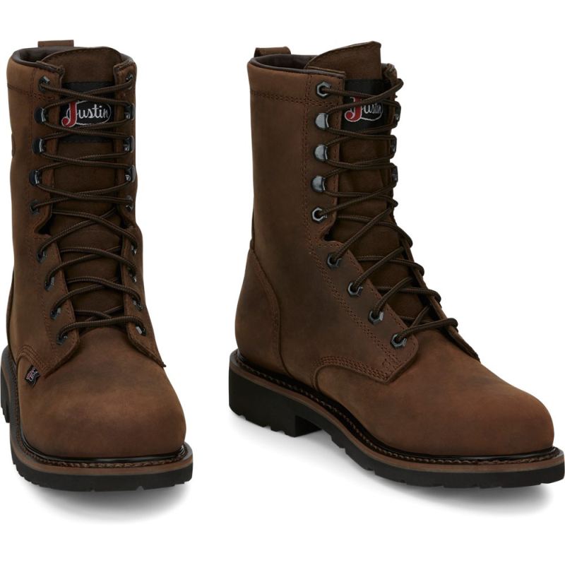 Justin | Men's Drywall Steel Toe Brown