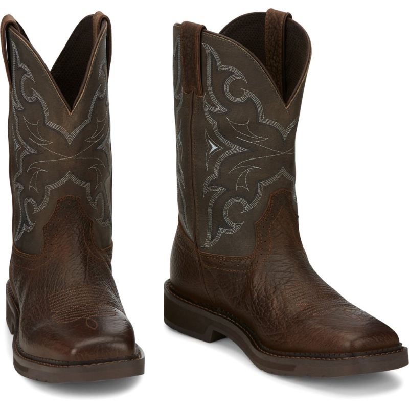 Justin | Men's Amarillo Brown - Click Image to Close