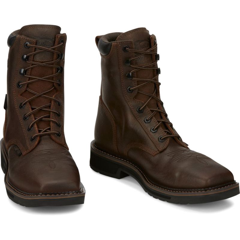 Justin | Men's Driller Comp Toe Brown