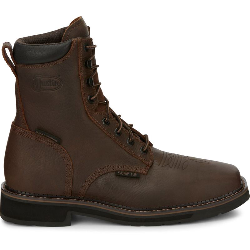 Justin | Men's Driller Comp Toe Brown