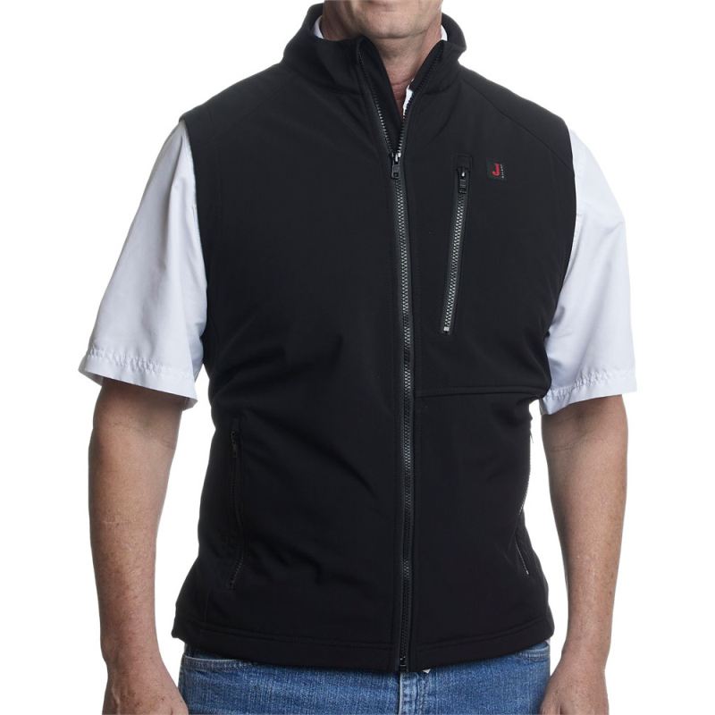 Justin | Men's Wind/Water Resisting Vest-Solid Black - Click Image to Close