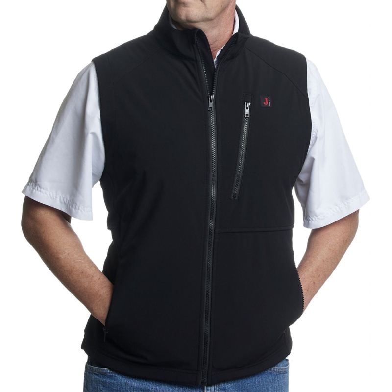 Justin | Men's Wind/Water Resisting Vest-Solid Black