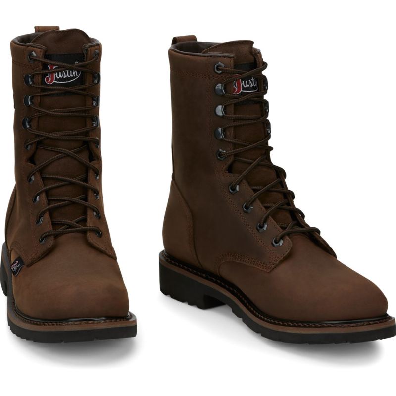 Justin | Men's Drywall Aged Brown - Click Image to Close