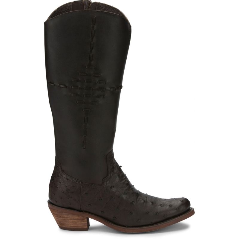 Justin | Women's Mcalester Full Quill Nicotine Brown